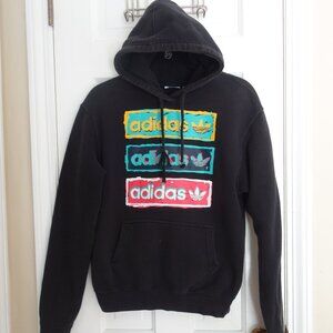 ADIDAS Tri Linear Logo Black Hoodie Sweatshirt – Men’s Med?